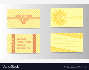 Business card background collection vector image Business card background collection vector image