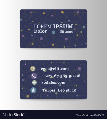 Business card background collection vector image Business card background collection vector image