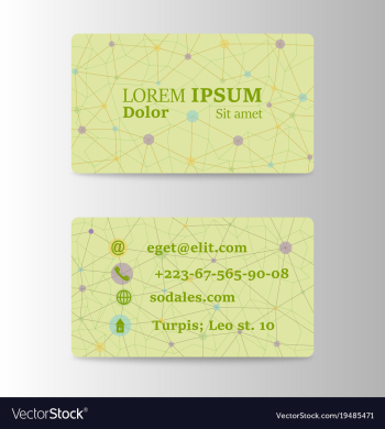 Business card background collection vector image Business card background collection vector image