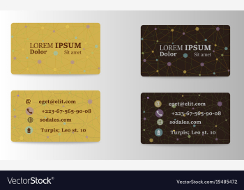 Business card background collection vector image Business card background collection vector image