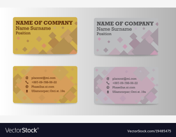 Business card background collection vector image Business card background collection vector image