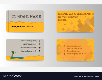 Business card background collection vector image Business card background collection vector image