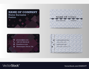 Business card background collection vector image Business card background collection vector image
