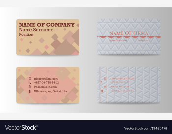 Business card background collection vector image Business card background collection vector image