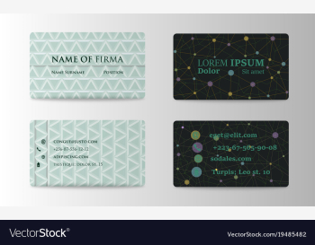 Business card background collection vector image Business card background collection vector image