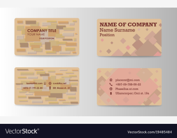 Business card background collection vector image Business card background collection vector image