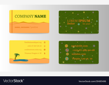 Business card background collection vector image Business card background collection vector image