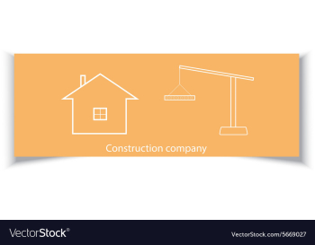 Business card for construction company vector image Business card for construction company vector image