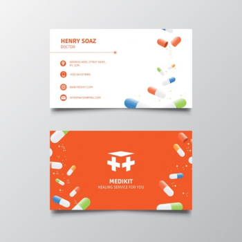 Business card for medical services