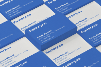 Business card mockup, blue 3D | Free PSD Mockup - rawpixel