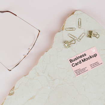 Business Card on Marmur Mockup