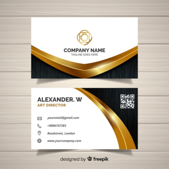 Business card template Free Vector