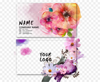 Business card Visiting card Flower - Flower business card design 