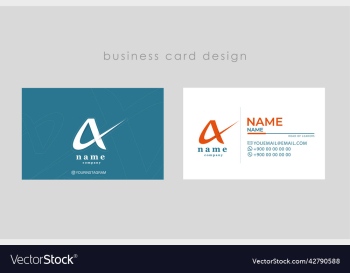 business card with logo