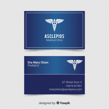 Business card with medical concept