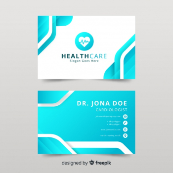 Business card with medical concept in professional style