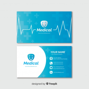 Business card with medical concept in professional style Free Vector