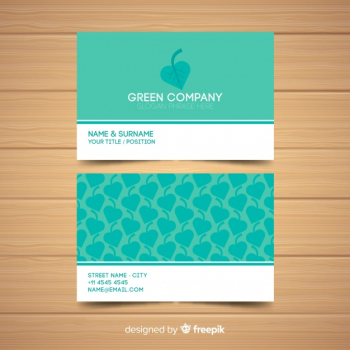 Business card with nature concept Business card with nature concept
