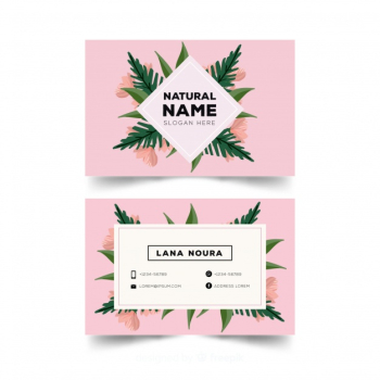 Business card with nature concept Business card with nature concept