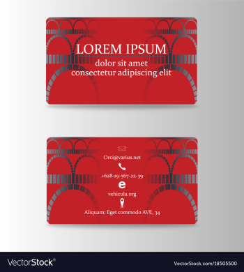 Business card with vintage arches vector image Business card with vintage arches vector image