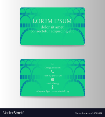Business card with vintage arches vector image Business card with vintage arches vector image