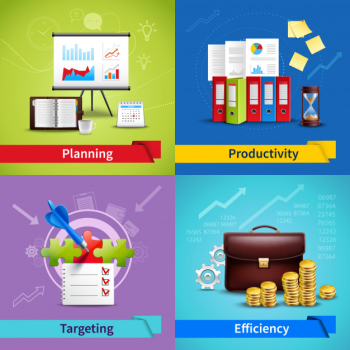 Business concept set Business concept set