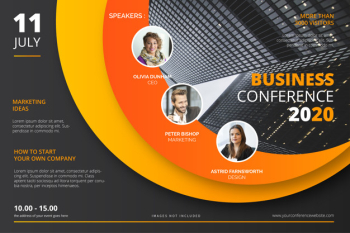 Business conference poster template Free Vector Business conference poster template Free Vector