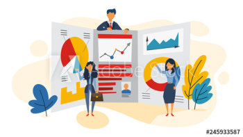 Business data analysis and analytics concept illustration Business data analysis and analytics concept illustration