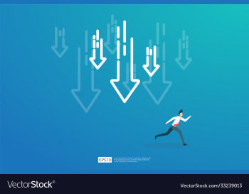 business finance crisis concept with man