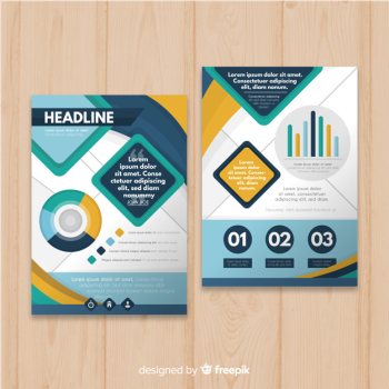 Business flyer template with modern style