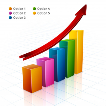 Business graph 3d Business graph 3d