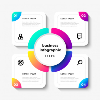 Business infographic steps Free Vector Business infographic steps Free Vector