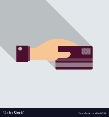 Business man hand holding credit card in format vector image