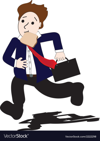 Business man late vector image Business man late vector image