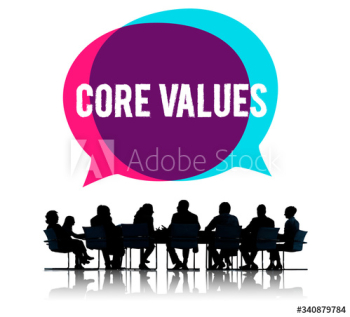 Business meeting about core values Business meeting about core values