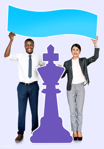 Business partners with a chess piece | Free stock photo - 470281