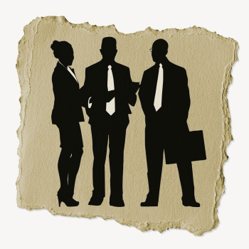 Business people silhouette ripped paper, | Free PSD - rawpixel Business people silhouette ripped paper, | Free PSD - rawpixel