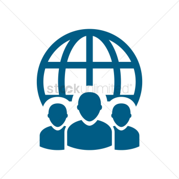 Business people with globe Business people with globe