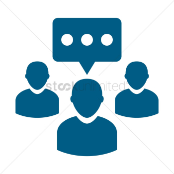 Business people with speech bubble Business people with speech bubble