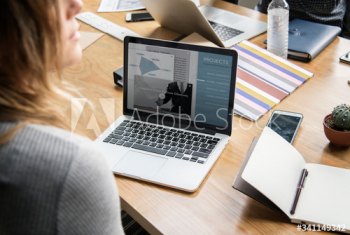 Business people working on a laptop Business people working on a laptop