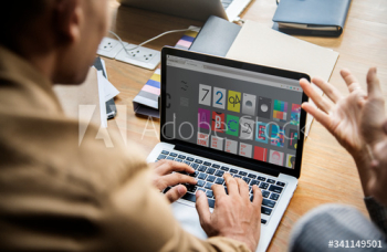 Business people working on a laptop Business people working on a laptop