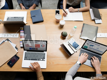 Business people working on a laptop Business people working on a laptop