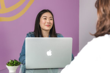 Business Woman Laptop Meeting Business Woman Laptop Meeting