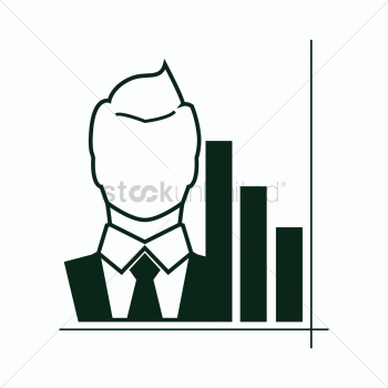 Businessman and business graph Businessman and business graph