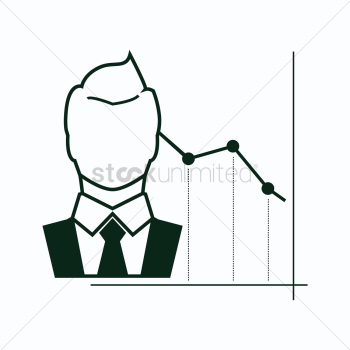 Businessman and business graph Businessman and business graph