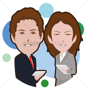 Businessman and businesswoman having a discussion Businessman and businesswoman having a discussion