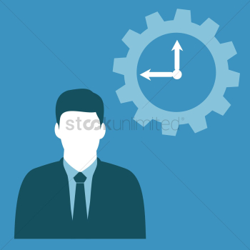 Businessman and clock Businessman and clock