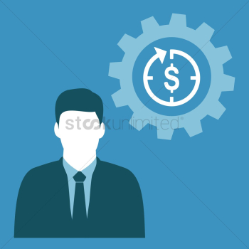 Businessman and dollar timer Businessman and dollar timer