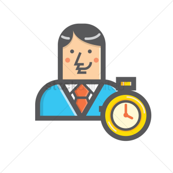 Businessman and timer