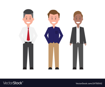 Businessman character flat design vector image Businessman character flat design vector image